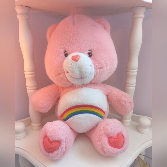 Vintage 2002 Care Bears Cheer Bear stuffy by play along - Picture 1 of 9